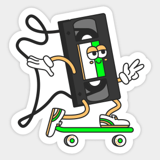 VHS (Vibin', Happy, Skateboardin') Sticker